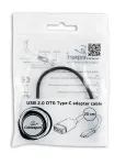 Gembird A-OTG-CMAF2-01 USB kabelis 0,2 m USB C USB A Juoda