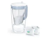 Brita Glass+ vandens filtruojantis ąsotis su 2 MaxtraPro PP įdėklais (mėlynas; 2,5 l)