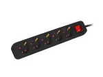 Lanberg PS1-05F-0150-BK elektros tinklo ilgintuvas 1,5 m 5 AC i&scaron;vestis(ys / čių) Vidaus Juoda