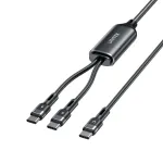 UNITEK USB-C 2-in-1 PD 100 W SILIKONINIS KABELIS 1,8 M