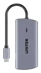 UNITEK D1113CGY01 sąsajos &scaron;akotuvas 2 x USB 3.2 Gen 2 (3.1 Gen 2) Type-C 1000 Mbit/ai Pilka