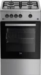 Beko FSG52020FX virtuvas Pastatoma viryklė Dujinė Inox