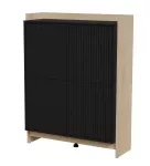 Cama PORTO komoda 100x38x130 ąžuolas/juoda