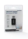 BEVIELIS PATIVEIKLIS 1300MBPS USB/DVIEJŲ JUOSTŲ WNP-UA1300-03 GEMBIRD
