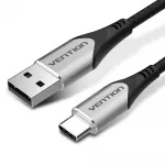 Vention CODHH USB kabelis USB 2.0 2 m USB A USB C Aliuminis, Juoda