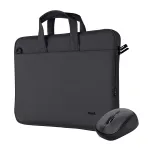 NB DĖKLAS BOLOGNA 16" +MOUSE RINKINYS/JUODA 24988 TRUST