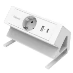 POWER EXT. DESK TYPE F AMPRA/WHITE 100137173 FELLOWES