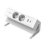 POWER DESK 2 TYPE F/WHITE 100137183 FELLOWES