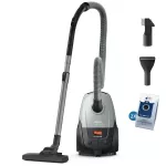 Vakuuminis valytuvas|PHILIPS|Įvesties galia 850 W|Dulkių talpa 3 L|Cilindrinis vakuuminis|Valymo tipas Sausas|Dulkių konteineris Dulkių mai&scaron;elis|Juoda