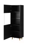 Vitrina PAFOS 60x40x182 matinė juoda