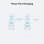 GaN tinklo įkroviklis - Unitek P1228ABK01-EU | 70W 2x USB-C 2x USB-A
