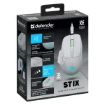 DEFENDER STIX GM-009 RF BELAIDĖ PELĖ, BALTA, 3200 dpi, 7P