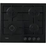 Whirlpool AKT 6455/NB1 viryklė Juoda Įmontuoti Dujinė 4 zone(s)