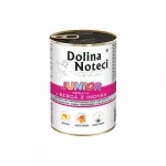 DOLINA NOTECI Premium Junior kuriuose gausu kalakutienos &scaron;irdelių - drėgnas maistas vidutinių ir didelių veislių &scaron;uniukams - 400g