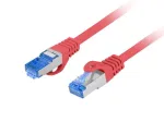 LANBERG PATCHCORD S/FTP CAT.6A 0.5M RAUDONAS LSZH