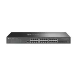 TP-Link Omada SG3428X tinklo komutatorius Valdomas L2+/L3 Gigabit Ethernet (10/100/1000) 1U Juoda