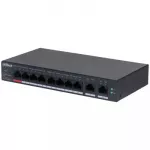 Perjungiklis|DAHUA|CS4010-8GT-110|Tipas L2|Darbalaukis/pedestalas|8x10Base-T / 100Base-TX / 1000Base-T|PoE prievadai 8|DH-CS4010-8GT-110