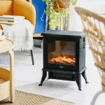 Elektrinis židinys ADLER AD 7754 2 kaitinimo lygiai: 1000 W / 1800 W 3D liepsnos efektas Termostatas Juoda