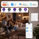 Qoltec 52719 I&scaron;manusis 1 grupės &scaron;viesos jungiklis WiFi Laikmatis Tuya I&scaron;manusis gyvenimas Balta