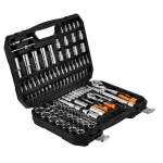 NEO TOOLS galvučių rinkinys 1/2", 1/4", 110 vnt., satininis 10-211