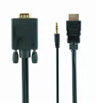 KABELIS HDMI Į VGA +3.5MM/3M A-HDMI-VGA-03-10 GEMBIRD