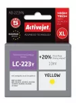Activejet AB-223YN ra&scaron;alas (Brother LC223Y pakaitalas; Supreme; 10 ml; geltonas)