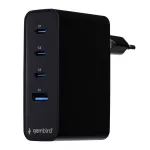 Gembird TA-UC-PDQC100LCD-01-BK mobiliojo įrenginio kroviklis Knyginis kompiuteris, I&scaron;manusis telefonas Juoda AC Spartusis įkrovimas Vidaus