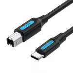 USB 2.0 spausdintuvo kabelis, vyri&scaron;kas C tipo į vyri&scaron;ką B tipo, 2 m