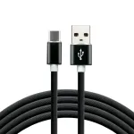 everActive USB-C kabelis 1 m - Juodas, silikoninis, greito įkrovimo palaikymas, 3A - CBS-1CB