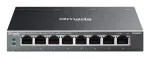 TP-Link Omada ES208GP tinklo komutatorius Valdomas L2 Gigabit Ethernet (10/100/1000) Maitinimas per Eternetą (PoE) DIN rail Juoda