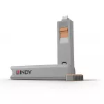 USB PORT TYPE-C BLOCKER 4PAK/ORANŽINĖ 40428 LINDY