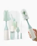 Momcozy LS002 Push-Press butelių &scaron;epetėlių rinkinys, baltas, žalias
