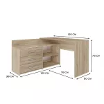 Topeshop DANY SONOMA KPL kompiuterio stalas Ąžuolo spalva
