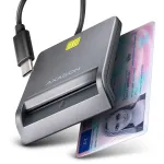 KORTELIŲ SKAITIKLIS PLOK&Scaron;TEDIS SMARTCARD/ID/USB-C 1.3M CRE-SM3TC AXAGON