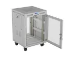 PASTATOMA 19" 15U 600 &times; 800 PILKA RACK SPINTA SU PERFORUOTOMIS DURIMIS IR LCD EKRANU, LANBERG (FLAT PACK)