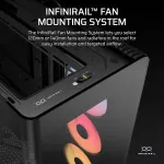 Corsair 4500X RS-R ARGB Tempered Glass Mid-Tower, Black &bdquo;Midi Tower&ldquo; Juoda