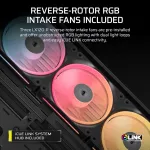 Corsair 4500X LX-R RGB Tempered Glass Mid-Tower, Black &bdquo;Midi Tower&ldquo; Juoda