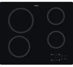 Whirlpool AKT 801/NE viryklė Juoda Įmontuoti 58 cm Keraminė kaitlentė 4 zone(s)