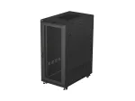 PASTATOMA 19" 27U 600 &times; 1000 JUODA RACK SPINTA SU PERFORUOTOMIS DURIMIS, LANBERG (FLAT PACK)