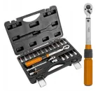Neo Tools 1/4" dvikrypčiai dinamometriniai veržliarakčiai, 5-25NM, 21 vnt. rinkinys.