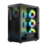 Logic PORTOS ARGB MINIDI USB 3.0 korpusas juoda