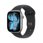 Apple Watch Series 11&nbsp;GPS&nbsp;42mm&nbsp;Space Grey Aluminium Case with Black Sport Band - S/M - MEQW4ET/A