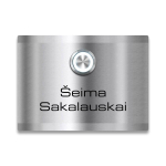 Durų skambutis i&scaron; nerūdijančio plieno, su LED mygtuku | &Scaron;lifuotas nerūdijantis plienas | Heidi