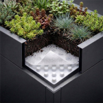 Drenažo kilimėlis su filtravimo audiniu | drenažo kilimėlis pakeltai lysvei | suderinamas su S, M ir L | optimizuotas vandens nutekėjimas | 150 x 75 cm