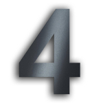 Namo numeris | Nerūdijantis plienas | Arial &scaron;riftas | Antracito pilka | Auk&scaron;tis 20 cm | 4