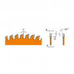 Diskas pjovimo Industrial Line HW 165x2,2/1,6x20mm Z56 a=-6&deg; 165x2,2/1,6x20mm Z56 a=-6&deg; b=TCG, CMT