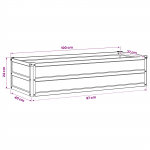 Pakelta sodo lova Ivory 100 x 40 x 24 cm