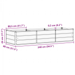 Lovelis Antracitas 240 x 80 x 45 cm Plienas