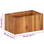 Sodo lovelis, 50x30x25 cm, akacijos masyvas, auk&scaron;tas
