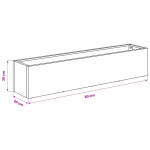 Sodo vazonas 2 vnt. Balta 80 x 20 x 20 cm